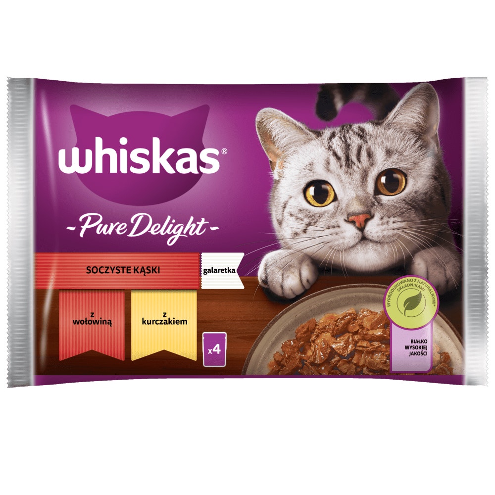 WHISKAS® Pure Delight Soczyste Kąski w galaretce 4 x 85g​ - 1