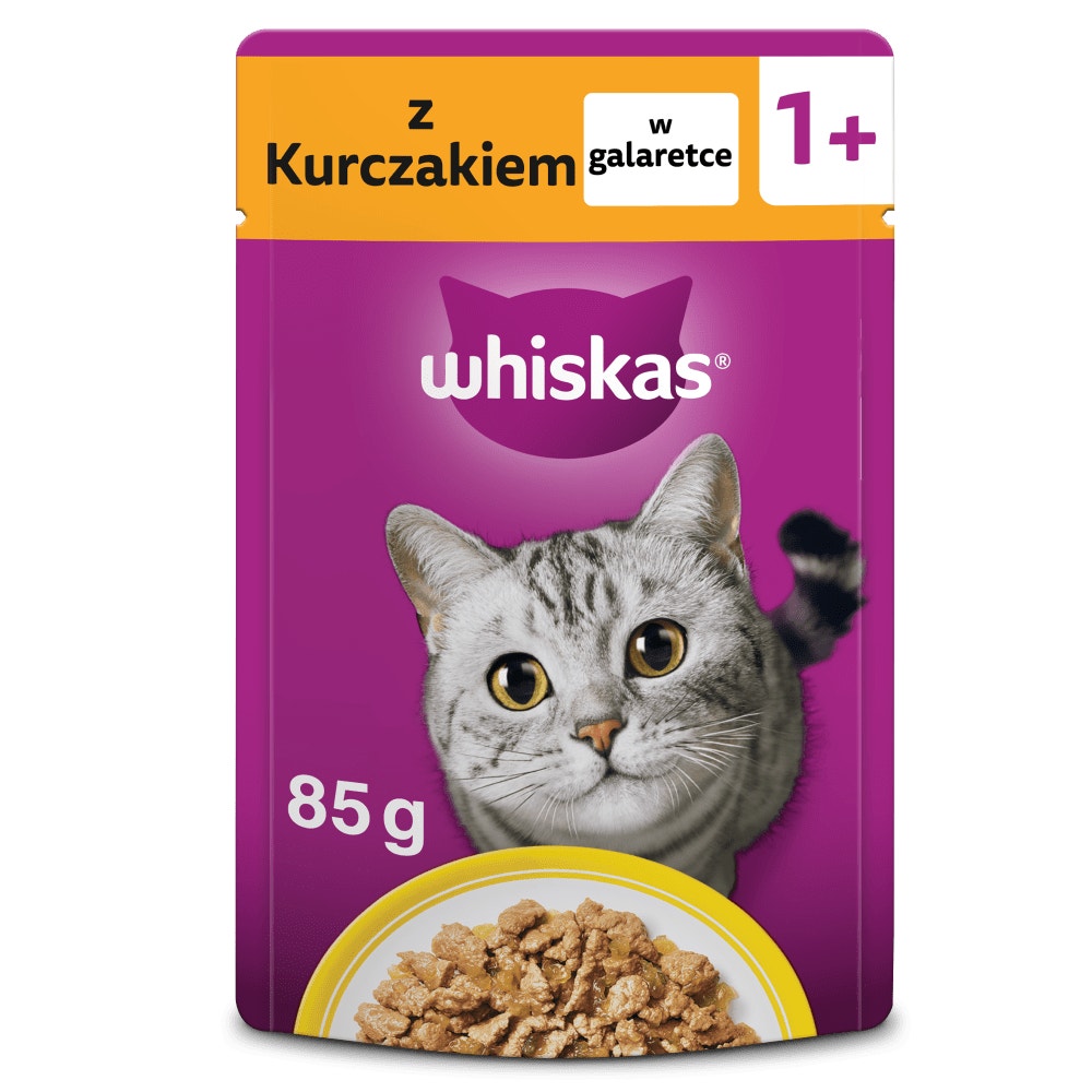 WHISKAS® Karma mokra z Kurczakiem w galaretce, 85 g - 1