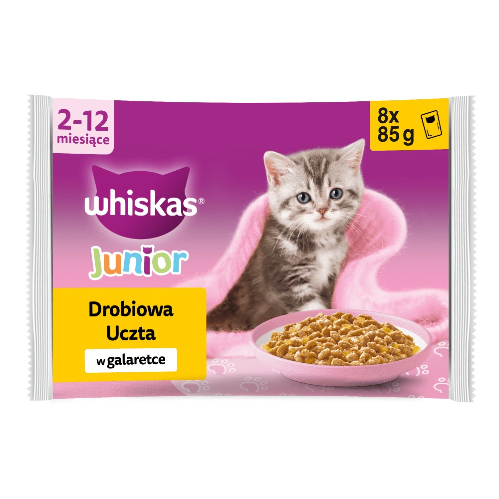 WHISKAS® Junior Karma mokra Drobiowa Uczta w galaretce, 8 & 40 x 85 g - 1