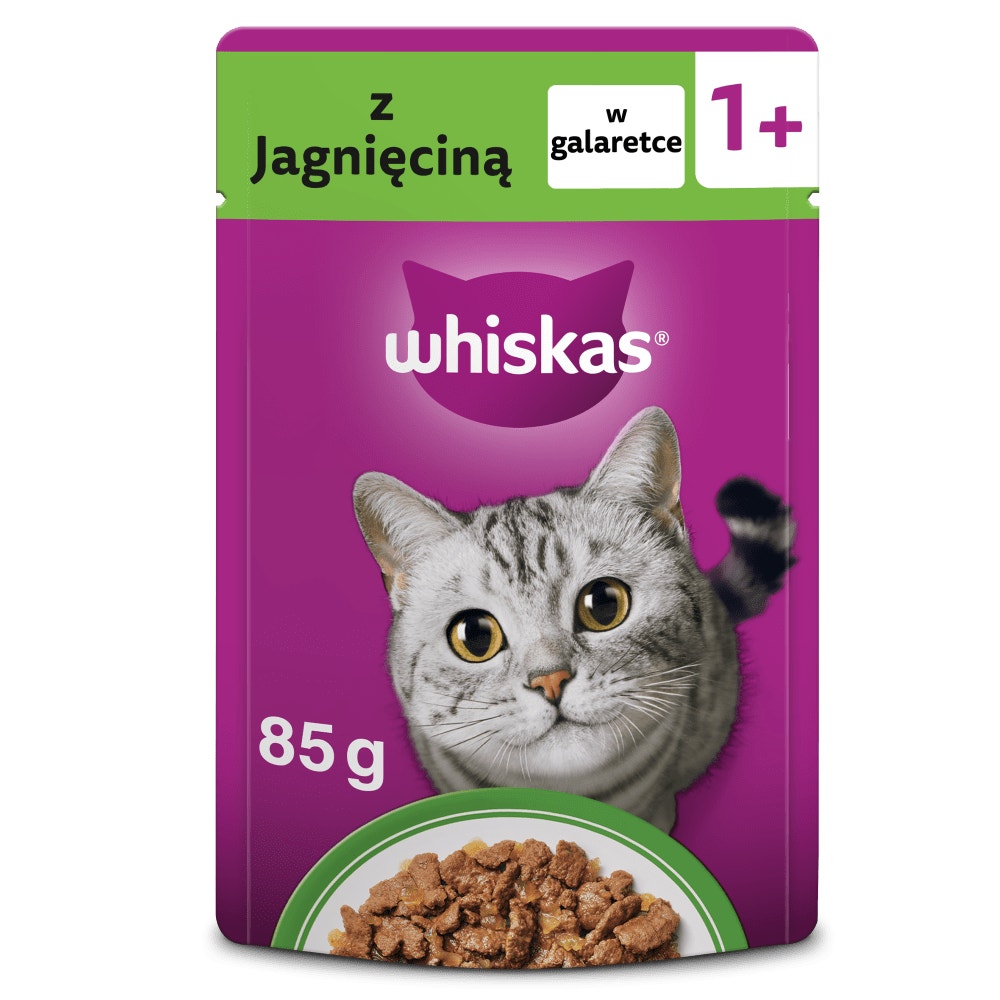 WHISKAS® Karma mokra z Jagnięciną w galaretce, 85 g - 1